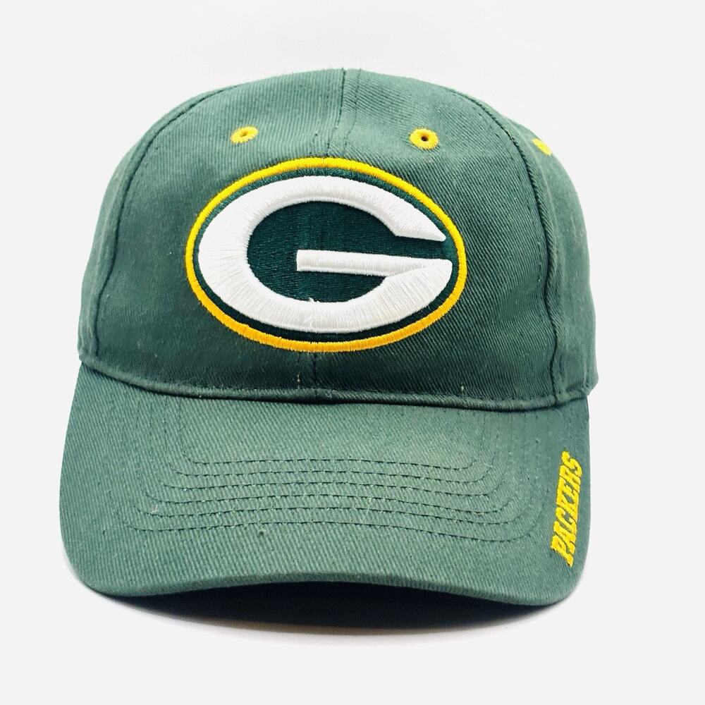 Green Bay Packers Hat Cap Strap Back Mens One Size Green NFL Football Team App